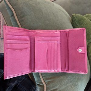fossil pink wallet for women